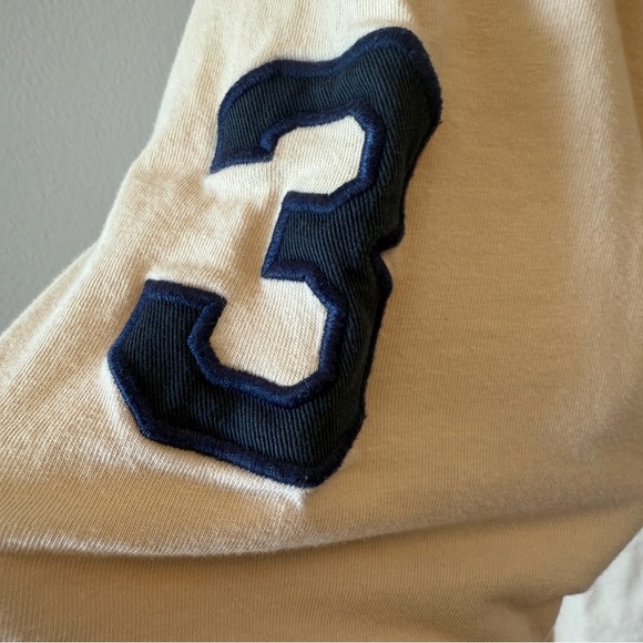 Polo by Ralph Lauren Cream Long Sleeve Tee with Flag and Logo - Picture 4 of 5